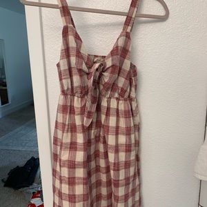 Plaid cutout dress